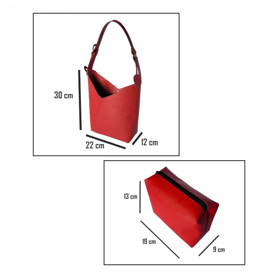 Red PU Women's Handbag (001)