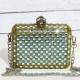 Teal blue women's party clutch 