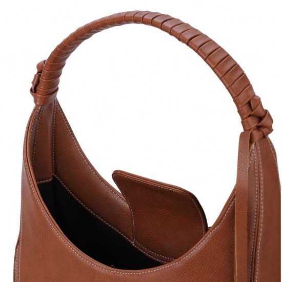 Women's tan PU handbag