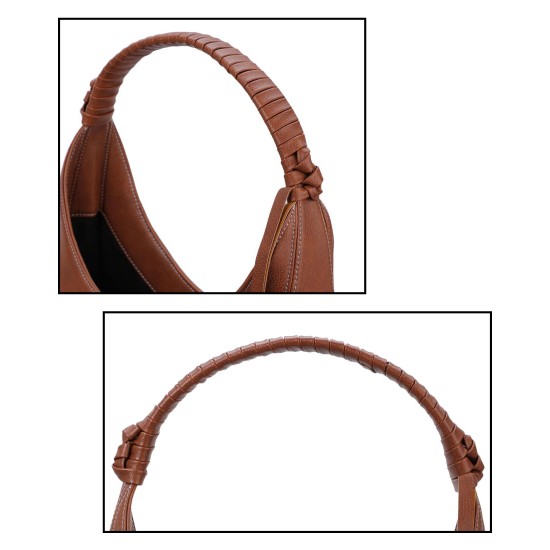 Women's tan PU handbag