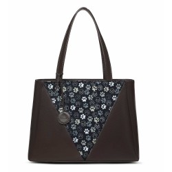 Women's printed tote handbag (PU)