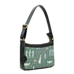 Women's printed baguette handbag