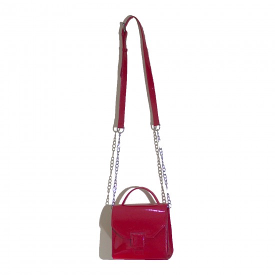 Red satchel Women's handbag (PU)