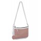 Women's pink-silver baguette bag 