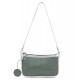 Women's green-silver baguette bag 