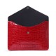 Unisex red croco laptop sleeve