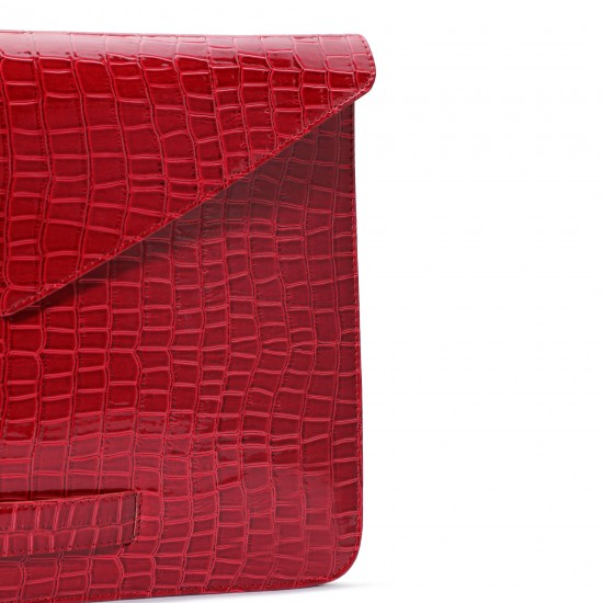 Unisex red croco laptop sleeve